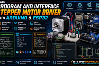 program and interface stepper motor driver with arduino esp32