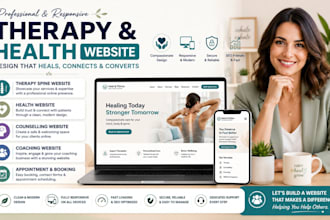 design therapy spine website health website counselling website coaching website