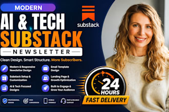 design a modern ai and tech substack newsletter