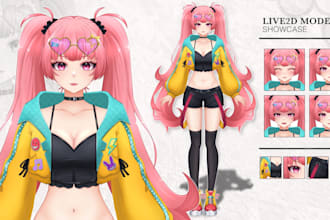 draw 2d anime character, 2d japanese anime, 2d fighting anime in vtuber style