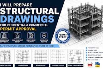 do structural drawings for residential and commercial permit approval