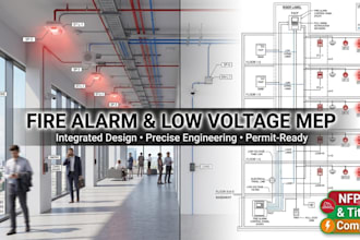 commercial fire alarm plans, low voltage mep, and title 24 reports