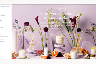build custom candle shopify store scented candle lightening spiritual website