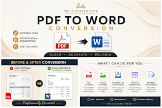 recreate PDF or image documents into editable word files