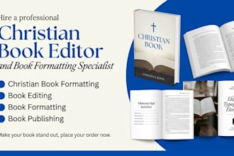 do christian book proofreading editing book formatting novel book editing
