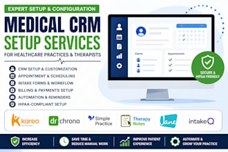 setup kareo drchrono simplepractice therapynotes jane intakeq medical CRM