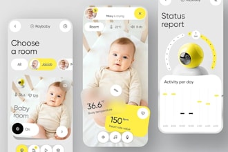 build an ai baby care app, baby sitting app, baby monitor app,day care app