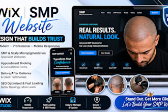 design wix smp website wix scalp micropigmentation scalp tattoo website