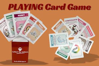 design card game board game card box design with rulebook game illustration