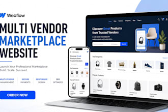 build webflow multi vendor marketplace website ecommerce website for businesses