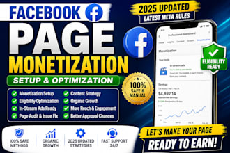 complete facebook page monetization criteria, fix issues and enable instream ads