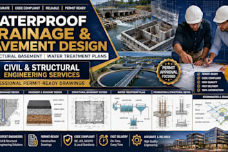 waterproof drainage pavement design structural basement water treatment permit