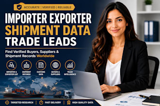 provide verified importer exporter shipment and customs data