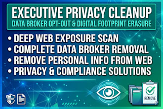 provide executive privacy cleanup and remove personal info from data brokers