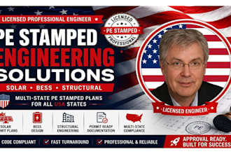 provide multi state pe stamp for solar, bess and structural engineering
