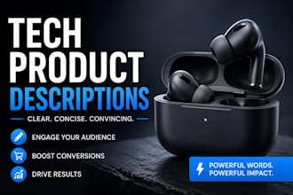 write high converting tech gadget and electronics product descriptions