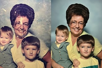 restore old photos professionally and repair damaged pictures