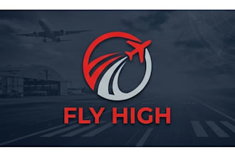 design professional aviation, airplane logo