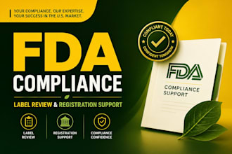 handle fda registration and review your product labels for fda compliance