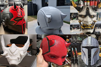 sculpt print and paint your 3d mask helmet halloween props oni mask for cosplay
