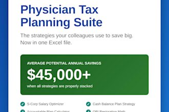 deliver a CPA built physician tax planning suite