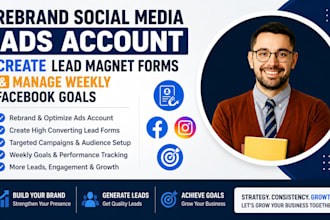 social media ads account create lead magnet forms manage weekly facebook goals