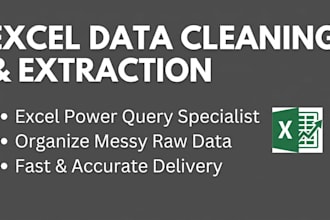 clean, organize, and extract data using excel power query