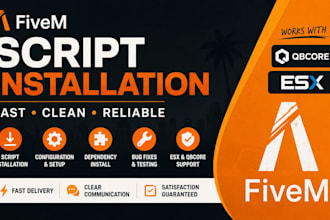 install and configure fivem scripts for esx and qbcore