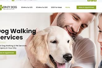 create squarespace dog walking website pet service website booking website