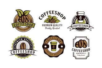 modern cafe logo design with professional style