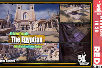 create high quality 3d environment art and props for unreal engine