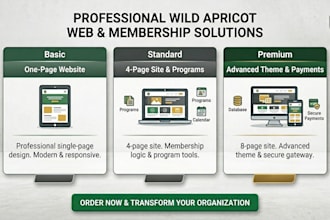design and build a professional wild apricot membership website