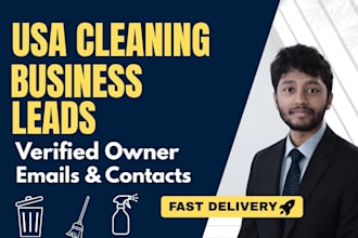 provide targeted USA cleaning business leads with verified owner emails