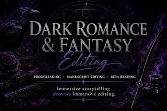 edit your dark romance, fantasy or paranormal romance manuscript