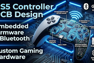 design ps5 game controller pcb with embedded firmware and bluetooth