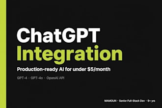integrate chatgpt or openai gpt into your website or web app