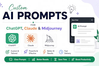 create custom ai prompts for chatgpt, midjourney and claude