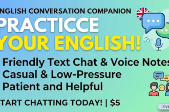 be your casual english text chat companion