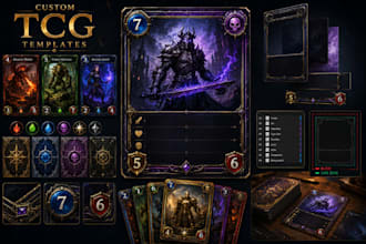 design custom tcg card template print ready for your game
