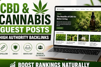 build cbd cannabis SEO backlinks with high authority guest posts