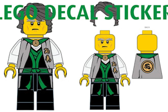 do lego decal sticker 2d lego decal design lego for pad and uv print