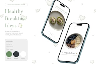 design aesthetic instagram posts and carousel