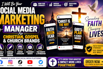 be your social media marketing manager for christian, gospel, and church brands