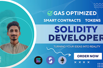 develop custom smart contract on ethereum solana  blockchain