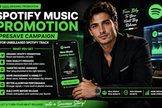 do organic spotify music promotion presave campaign for unreleased spotify track