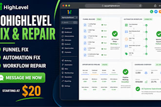 fix you gohighlevel funnel, automation, ghl workflow issues