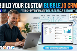 build custom bubble io crm dashboard saas automation web app