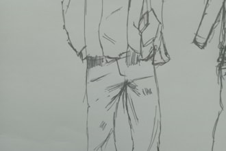 draw custom fashion design sketches