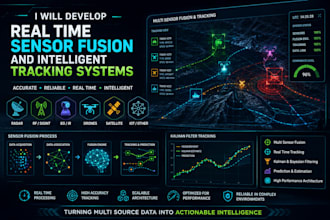 develop real time sensor fusion and intelligent tracking systems, wearables iot