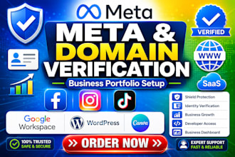 meta verification meta verified domain verification business portfolio setup